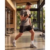 image:imageReal Essentials 3 Pack Mens 2 in 1 Mesh 7 Running Workout Gym Shorts with Compression Liner Available in Big amp TallSet 15