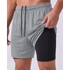 image:imageReal Essentials 3 Pack Mens 2 in 1 Mesh 7 Running Workout Gym Shorts with Compression Liner Available in Big amp TallSet 9