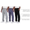 image:imageReal Essentials 3 Pack Mens Tech Fleece Athletic Casual Open Bottom Sweatpants with Pockets Available in Big amp TallSet 1