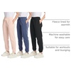 image:imageReal Essentials 3 Pack Womens Fleece Jogger Sweatpants Available in Plus SizeSet 5