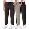 image:image3 Pack Boys Cotton Fleece Joggers Sweatpants Athletic Pants Pockets KidsSet N
