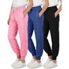 image:image3 Pack Girls Dry Fit Sweatpants Joggers Athletic Pants Teens Kids HikingSet 2