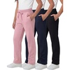 image:image3 Pack Girls Fleece Sweatpants Open Bottom Pants Kids Teens Tween SchoolSet 1