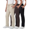 image:image3 Pack Girls Fleece Sweatpants Open Bottom Pants Kids Teens Tween SchoolSet 10