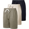 image:image3 Pack Mens Cotton French Terry Sweat Shorts Casual Lounge with PocketsSet 6