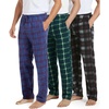image:image3 Pack Mens Fleece Pajama Pants Soft Sleep Lounge Casual PJ Bottom PocketsSet E