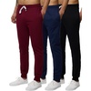 image:image3 Pack Mens French Terry Joggers Sweatpants Cotton Lounge Gym with PocketsSet 2