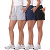 image:image3 Pack Womens Cotton French Terry Shorts Athletic Casual Lounge PocketsSet 8