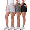 image:image3 Pack Womens Cotton French Terry Shorts Athletic Casual Lounge PocketsSet 9