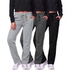 image:image3 Pack Womens Fleece Sweatpants Open Bottom Lounge Sweats Workout PocketsSet 10