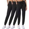image:image3 Pack Womens Joggers Sweatpants Lounge Pants Yoga Workout Pajama PocketsSet 1