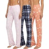 image:image3 Pack Womens Pajama Pants Soft Lounge PJ Bottoms Comfy Sleepwear PijamasSoft Knit Set I