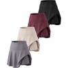 image:image4 Pack Womens Skater Skort Pleated Cute Tennis Golf Athletic Skirt PocketsSet 11