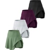 image:image4 Pack Womens Skater Skort Pleated Cute Tennis Golf Athletic Skirt PocketsSet 2