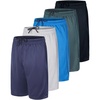 image:image5 Pack Boys Athletic Shorts Basketball Soccer Quick Dry Pockets Kids TeensSet 8