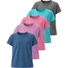 image:image5 Pack Girls Dry Fit Short Sleeve T Shirts Athletic Crew Neck Tween TeensSet 2