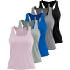 image:image5 Pack Womens Dry Fit Tank Tops Sleeveless Athletic Workout Gym YogaSet 2