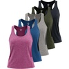 image:image5 Pack Womens Dry Fit Tank Tops Sleeveless Athletic Workout Gym YogaSet 3