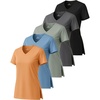 image:image5 Pack Womens Dry Fit V Neck T Shirts Workout Athletic Gym Yoga Basic TopsSet 2