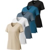 image:image5 Pack Womens Dry Fit V Neck T Shirts Workout Athletic Gym Yoga Basic TopsSet 3