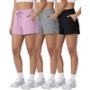 image:imageReal Essentials 3 Pack Womens Athletic Running Shorts  Hiking Gym Yoga Workout Casual Lounge with Pockets Plus AvailableSet 10