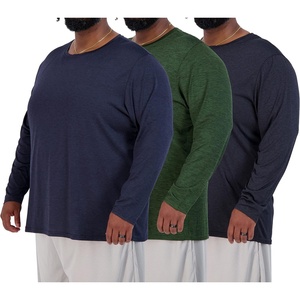 image:image3 Pack Big amp Tall Mens Long Sleeve Dry Fit Tshirts Crew Neck Tees Gym WorkLong Sleeve  Set 1