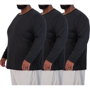 image:image3 Pack Big amp Tall Mens Long Sleeve Dry Fit Tshirts Crew Neck Tees Gym WorkLong Sleeve  Set 2