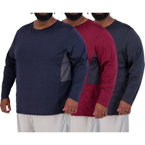 image:image3 Pack Big amp Tall Mens Long Sleeve Dry Fit Tshirts Crew Neck Tees Gym WorkLong Sleeve  Set 5