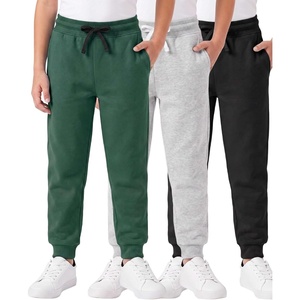 image:image3 Pack Boys Cotton Fleece Joggers Sweatpants Athletic Pants Pockets KidsSet C