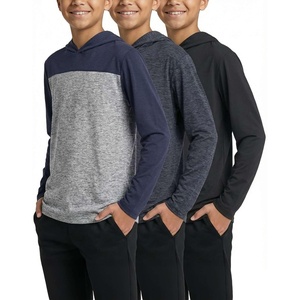 image:image3 Pack Boys Dry Fit Hoodies Long Sleeve Athletic Sweatshirts Teen KidsSet C