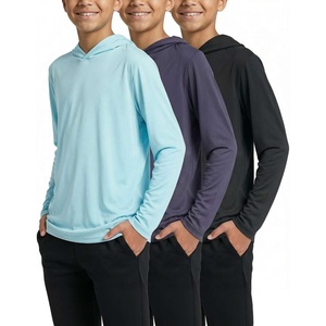 image:image3 Pack Boys Dry Fit Hoodies Long Sleeve Athletic Sweatshirts Teen KidsSet F