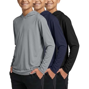 image:image3 Pack Boys Dry Fit Hoodies Long Sleeve Athletic Sweatshirts Teen KidsSet N
