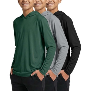 image:image3 Pack Boys Dry Fit Hoodies Long Sleeve Athletic Sweatshirts Teen KidsSet O