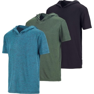 image:image3 Pack Boys Dry Fit Short Sleeve Hoodie Athletic Hooded Sweatshirt YouthSet 2