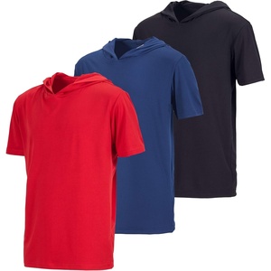 image:image3 Pack Boys Dry Fit Short Sleeve Hoodie Athletic Hooded Sweatshirt YouthSet 8
