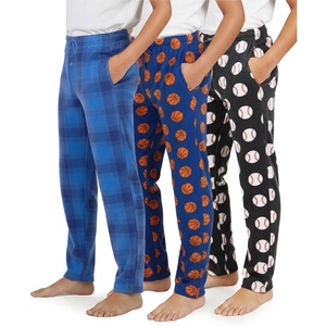 image:image3 Pack Boys Fleece Pajama Pants Sleepwear PJs Kids Teens Bottoms PocketsSet 5