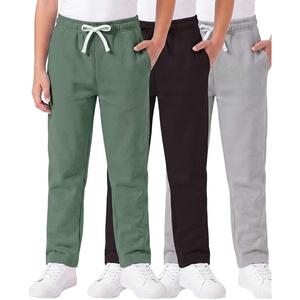 image:image3 Pack Boys Fleece Sweatpants Open Bottom Athletic Pockets Kids TeenSet 10