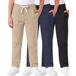 image:image3 Pack Boys Fleece Sweatpants Open Bottom Athletic Pockets Kids TeenSet 11