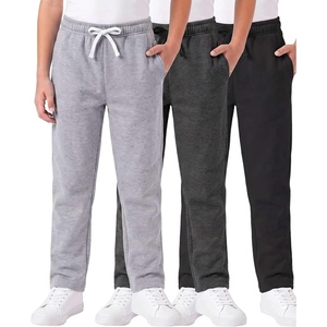 image:image3 Pack Boys Fleece Sweatpants Open Bottom Athletic Pockets Kids TeenSet 5