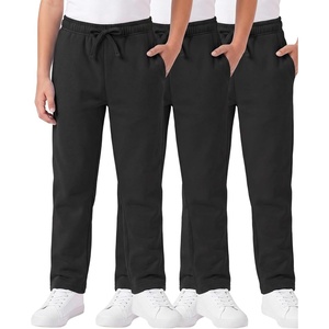 image:image3 Pack Boys Fleece Sweatpants Open Bottom Athletic Pockets Kids TeenSet 6