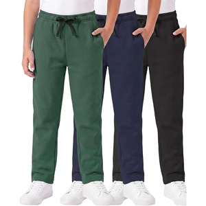 image:image3 Pack Boys Fleece Sweatpants Open Bottom Athletic Pockets Kids TeenSet 7
