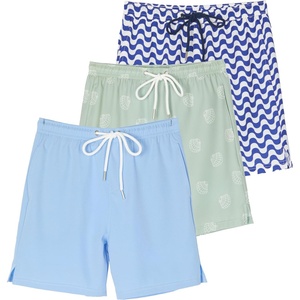 image:image3 Pack Boys Swim Trunks 2 in 1 Board Shorts Bathing Suit Liner Kids TeensSet 1