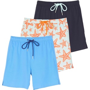 image:image3 Pack Boys Swim Trunks 2 in 1 Board Shorts Bathing Suit Liner Kids TeensSet 5