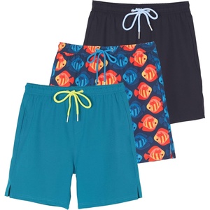 image:image3 Pack Boys Swim Trunks 2 in 1 Board Shorts Bathing Suit Liner Kids TeensSet 6