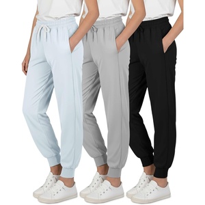 image:image3 Pack Girls Dry Fit Sweatpants Joggers Athletic Pants Teens Kids HikingSet 3