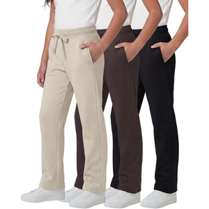 image:image3 Pack Girls Fleece Sweatpants Open Bottom Pants Kids Teens Tween SchoolSet 10
