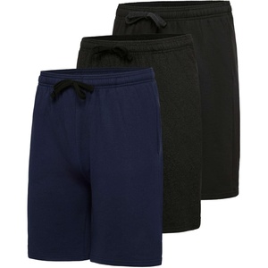 image:image3 Pack Mens 9 Fleece Lounge Shorts Casual Sleep Gym Athletic with PocketsSet 1