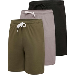 image:image3 Pack Mens 9 Fleece Lounge Shorts Casual Sleep Gym Athletic with PocketsSet 2