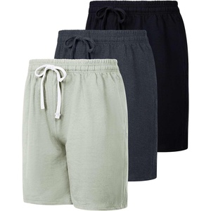 image:image3 Pack Mens Cotton French Terry Sweat Shorts Casual Lounge with PocketsSet 3