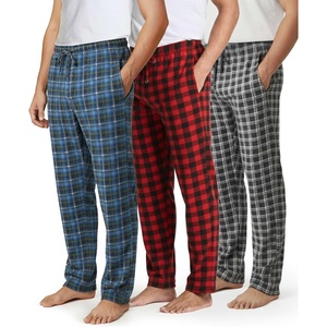 image:image3 Pack Mens Fleece Pajama Pants Soft Sleep Lounge Casual PJ Bottom PocketsSet F